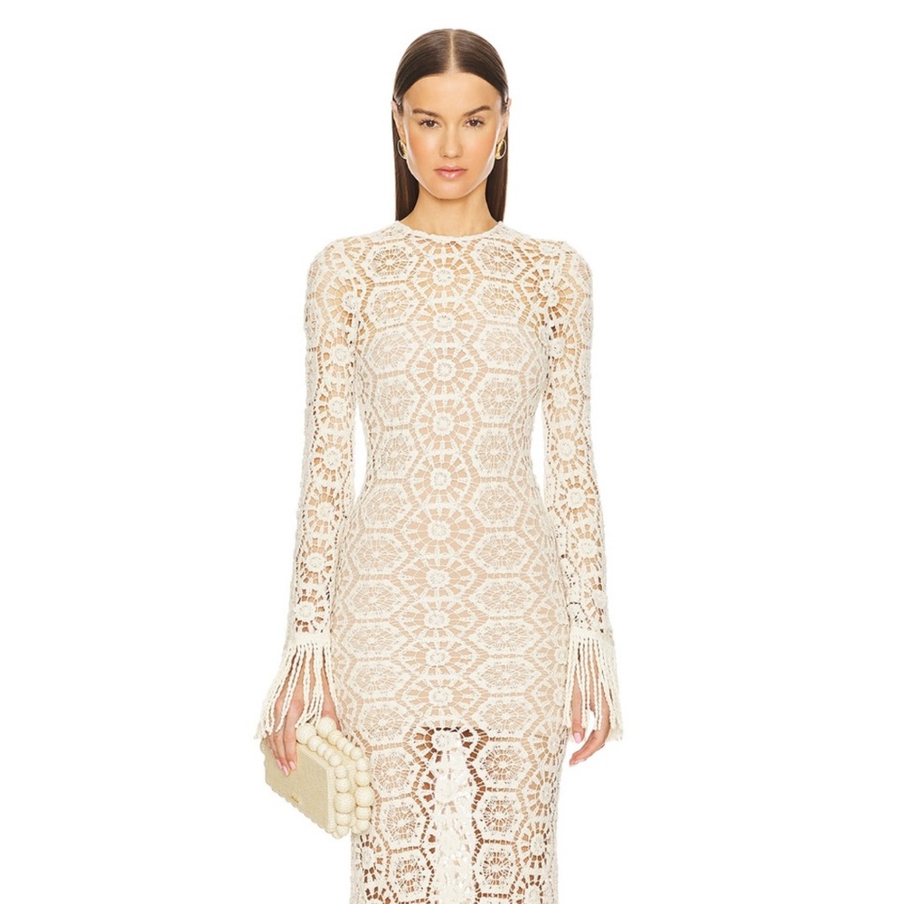 Maia Fringe Gown NWT